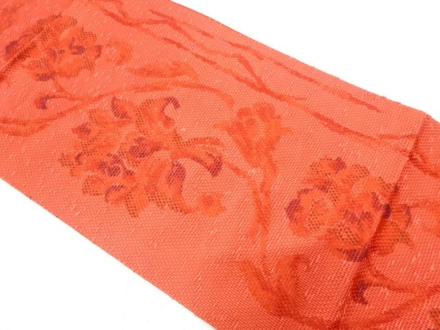 JAPANESE NAGOYA OBI / WOVEN CHINESE FLOWER